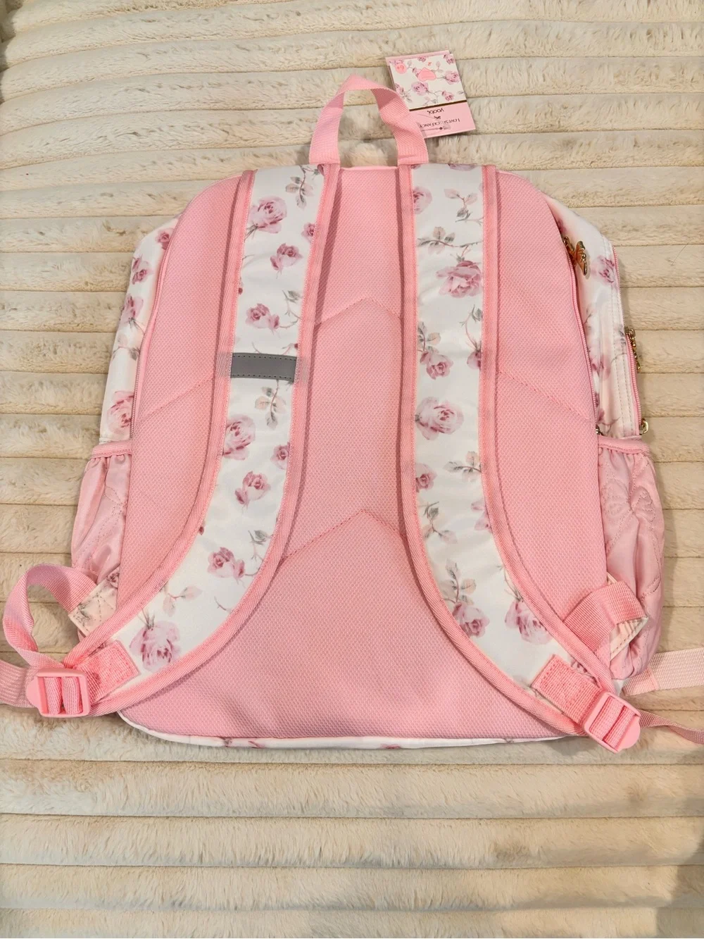 LoveShackFancy x Target Pink Floral Ribbon Rosa Quilted Backpack